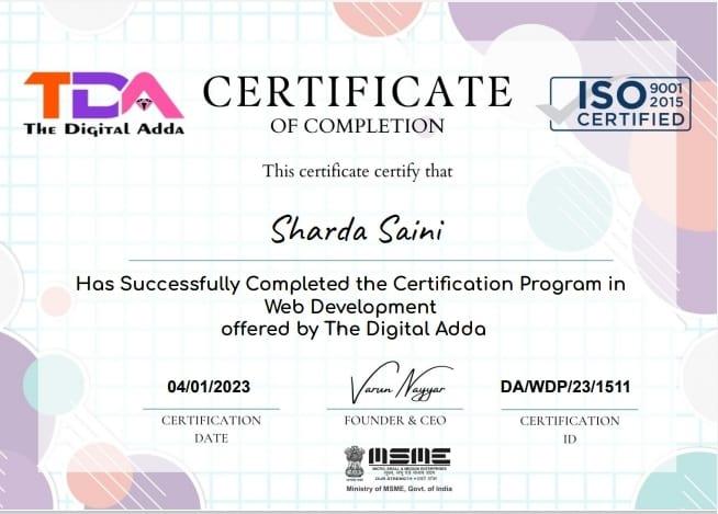 Free Online Web Development Certification