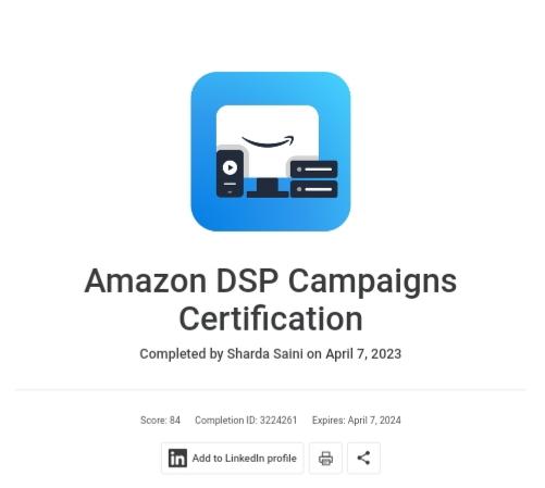 Amazon DSP Certification Assessment Answers (2023) SainiJi