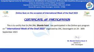 international week of the deaf