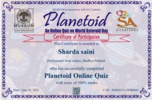 Online Quiz on World Asteroid Day -Planetoid with Certificate