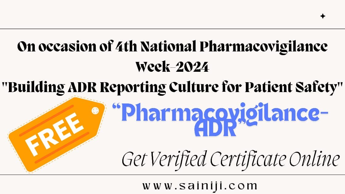 Quiz Competition on Pharmacovigilance-ADR with Certificate