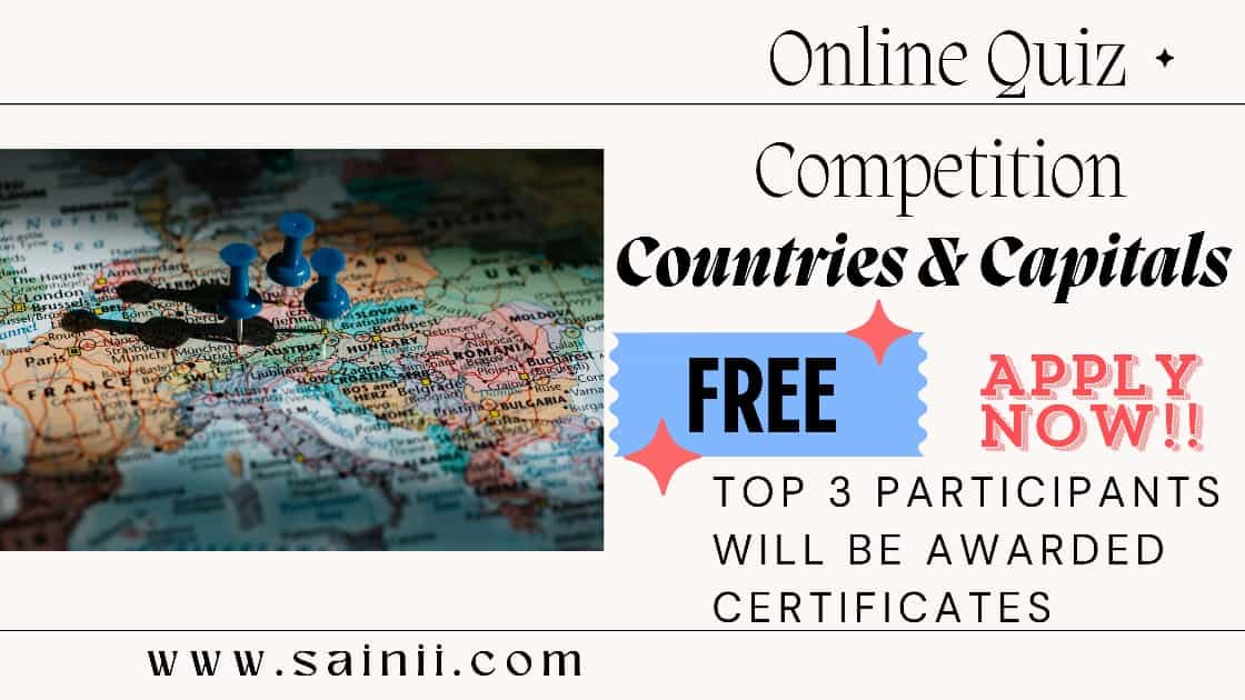 Online Quiz Competition on Countries & Capitals