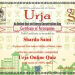 Online Quiz Energy Conservation Day- Urja Certificate.