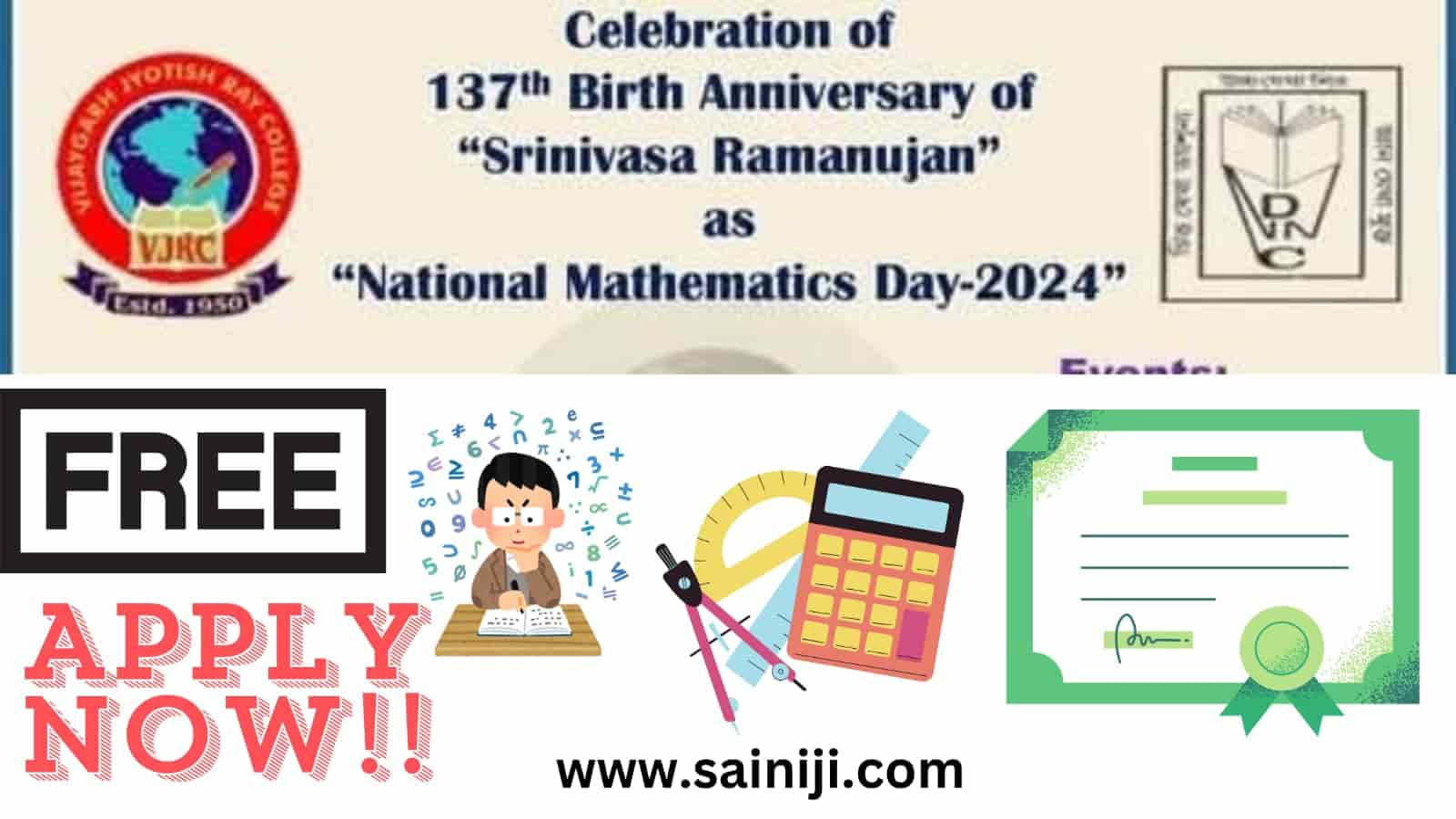 Quiz Competition National Mathematics Day 2024