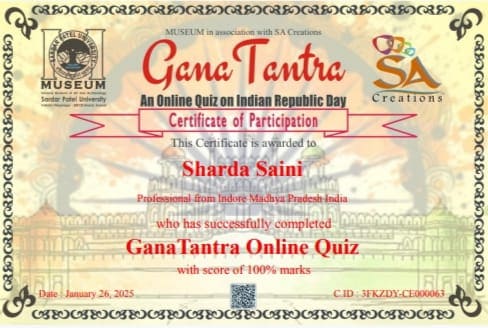 Online Quiz Indian Republic Day 2025 Certificate.