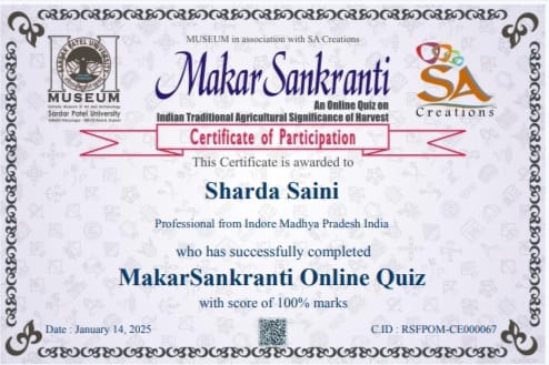 Free Quiz Makar Sankranti 2025 Certificate