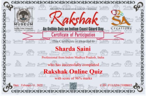 Quiz on Indian Coast Guard Day- Rakshak Online Certificate.